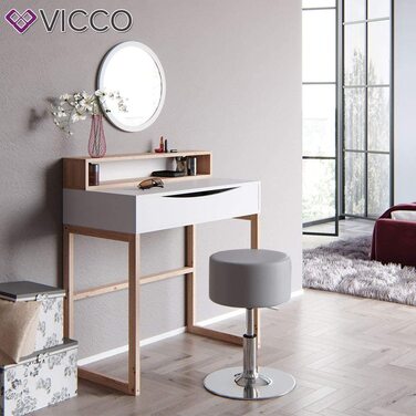 Табурет Vicco Design сірий 33x67 см для туалетного столика