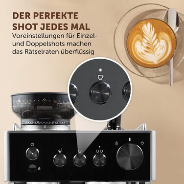 Кавомашина Breville Barista Slimline VCF185X: еспресо, капучино, лате - срібляста, з вбудованим капучинатором, 15 бар