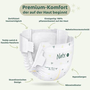 Екологічні підгузки для дітей Naty BioEmbrace, розмір 4 (7–18 кг), 88 шт