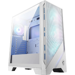 Корпус для ПК MSI MAG Forge 320R Airflow White ATX, підтримка RTX 40, ARGB підсвітка, магнітний пиловий фільтр, загартоване скло, USB 3.2