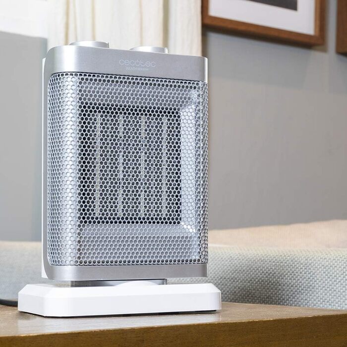Обігрівач настільний Cecotec ReadyWarm 1500 Max Ceramic Rotate – керамічний, 1500 Вт, з регулюванням температури та 3 режимами, площа обігріву 15 м², білий