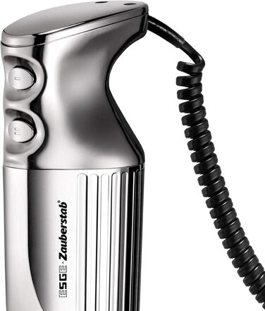 Професійний блендер ESGE Zauberstab M 200 Chrom 90580, 200 Вт, 17000 об/хв, ручний міксер з аксесуарами, ергономічний дизайн, спіральний кабель