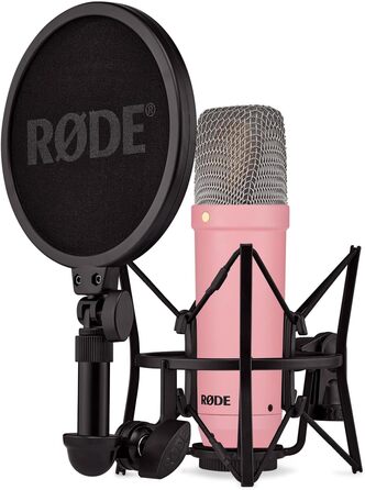 Студійний мікрофон Rode NT1 Signature Pink з мікрофонною стійкою keepdrum