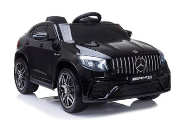 Дитячий електромобіль Mercedes GLC 63S 4x4 з пультом керування, м'якими колесами EVA, шкіряним сидінням та USB