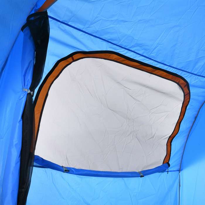 Outsunny Rear Tent Автомобільний намет на 6 осіб, купольний намет з 3 дверима, вікно, задні двері Намет для каравану, позашляховик, поліестер, синій