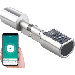 Електронний дверний циліндр VisorTech з кодовим замком, Bluetooth та керуванням через додаток