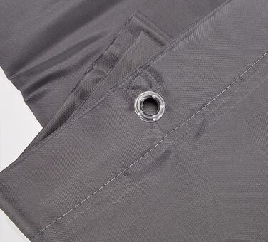 Комплект Sealskin Easy Roll: штанга для душової завіси, хром-матова, індивідуальне встановлення, алюміній + текстильна завіса Madeira, сіра, 240x200 см