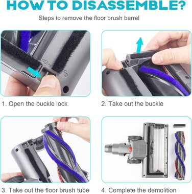 Насадка для пилососа ARyee, сумісна з Dyson V7/V8/V10/V11, для килимів