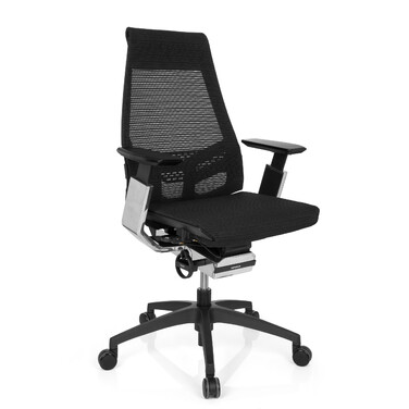 Офісний крісло GENIDIA SMART BLACK CM сітка чорний AL Chrom hjh OFFICE