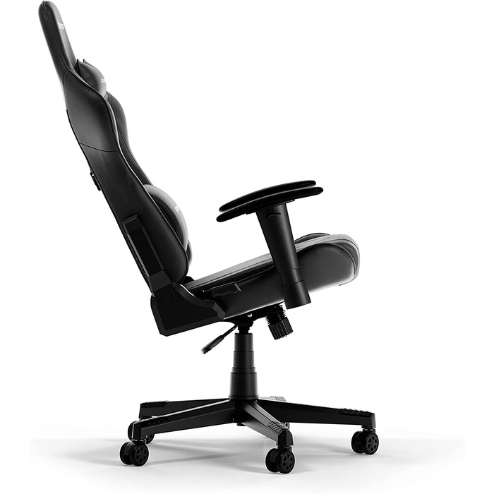 Ігрове крісло DXRacer PRINCE L чорне, штучна шкіра, оригінал