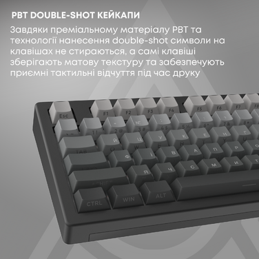 Бездротова механічна клавіатура Ajazz AK820 V2 White Peach Switch (AK820-V2-WP-S-BG)