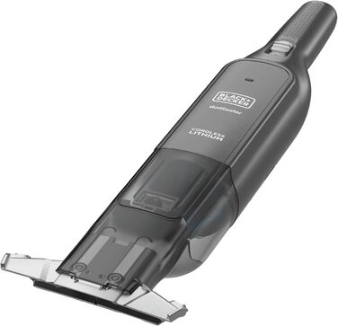 Акумуляторний ручний пилосос BLACK+DECKER Dustbuster Slim HLVC320B11, 12В, 2.0А·год, без мішка, бездротовий, з XXL-насадкою, зарядна станція, щілинна та меблева насадки