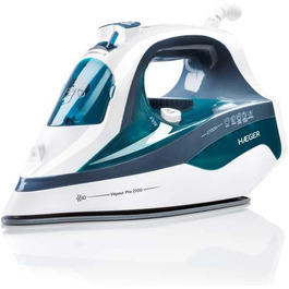 Парова праска HAEGER VAPOUR PRO 2700 Вт, керамічна підошва, антинакіпна система, захист від протікання, самоочищення, вертикальний пар, 45 г/хв
