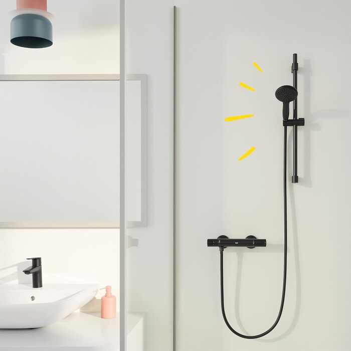 Душова лійка GROHE Vitalio 110 водоощадна, 2 режими струменя, чорна, 279462431
