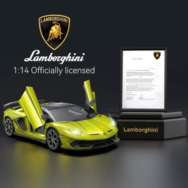Радіокерований автомобіль Lamborghini 2.4GHz, офіційна ліцензія, зелений колір - іграшка для хлопчиків та дівчаток, подарунок на день народження