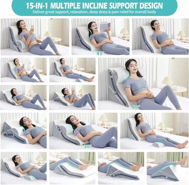 Набір з 4 подушок-валиків ортопедичних з memory foam для спини, для сну, після операції (білий, 3 шт.)