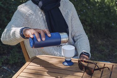 Термос Dopper Insulated Breaker Blue 580 мл – термочашка з нержавіючої сталі, для кави, чаю, подвійні стінки, не протікає, зберігає холод до 24 годин, тепло до 9 годин