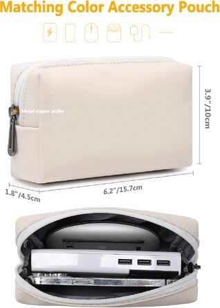 Чохол-сумка для MacBook 13 дюймів HYZUO з підставкою, шкіряний, коричневий (набір 2 шт.)