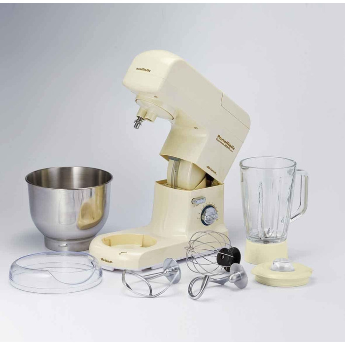Ariete 1596 Pastamatic Gourmet 1950 - планетарний міксер з набором насадок для тіста, збивання та замішування - 10 швидкостей, бежевий