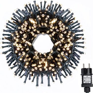 Світлодіодна гірлянда-кластер Gresonic 500 LED, теплий білий колір, постійне світіння, для дому, саду та ялинки
