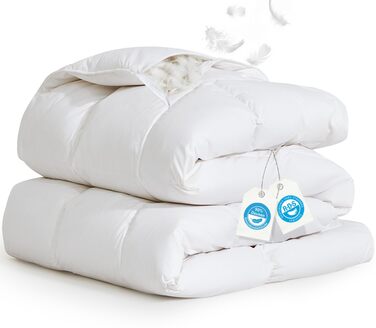 Всесезонна легка ковдра з гусячого пуху 90% (135 x 200 см), біла, Luxury All Year Comfort