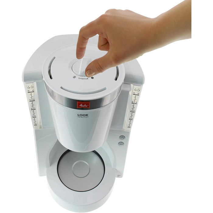 Кавоварка Melitta Look Therm Selection з термочашею, 8 чашок, біла, фільтраційна, захист від крапель