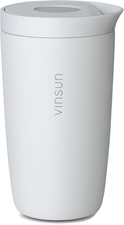 Термокружка VINSUN 350 мл з нержавіючої сталі, подвійні стінки, Quick Press, для кави та інших напоїв