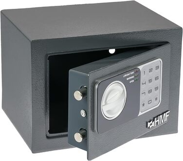 Міні-сейф HMF 46126-11 з кодовим замком, меблевий, антрацит, 23x17x17 см