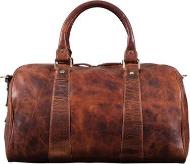 Чоловіча шкіряна дорожня сумка STILORD Keanu, ручна поклажа, через плече, для подорожей та спорту, коньяк