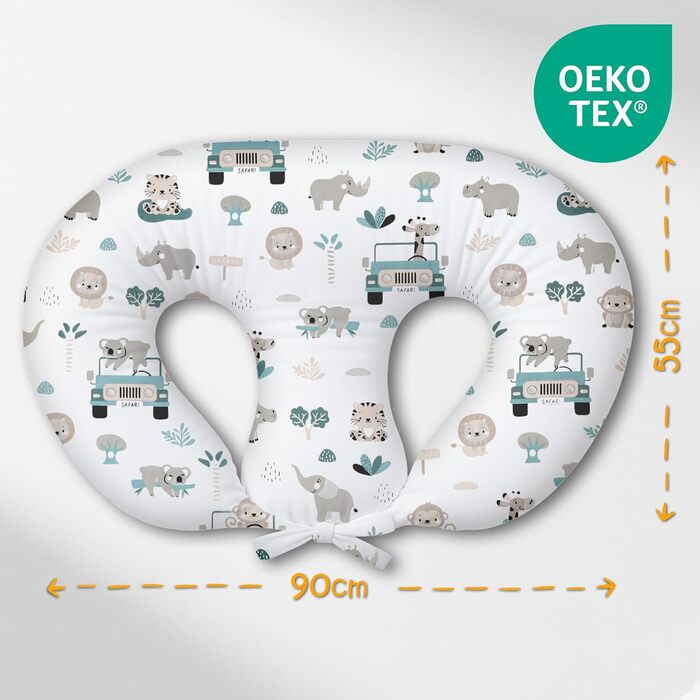 Подушка для годування для двійні Stillkissen XXL 90x50 см - Oeko-Tex (Африка) - подушка для вагітних та немовлят