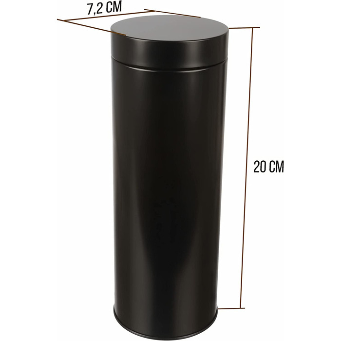 Набір з 2 круглих металевих банок Dosenritter для кавових капсул, чаю Earl Grey, 200 г, герметичні, 20×7 см, також для зберігання протеїну, цукру або спецій