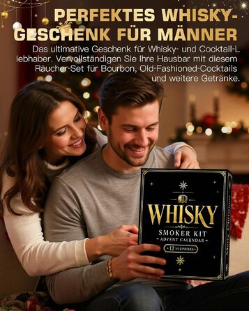 Набір для копчення віскі Adventskalender 2026 — Подарунковий набір на 12 днів для чоловіків