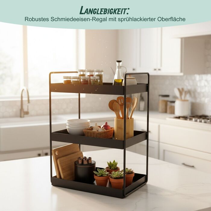 Спеція-органайзер Relaxdays, металева, 3 яруси
