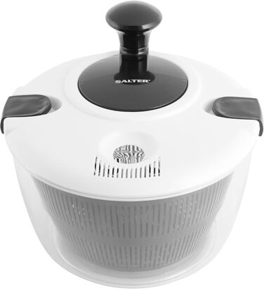 Салатниця-спінер Salter BW12003EU7 3,5 л, пластикова, чорна, для миття, сушіння та сервірування салату, з нековзною основою