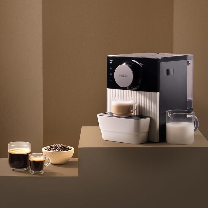 Кавомашина автоматична Cecotec Cremmaet Cube: 1350 Вт, 19 бар, з капучинатором, сенсорним керуванням та 5 рівнями помолу
