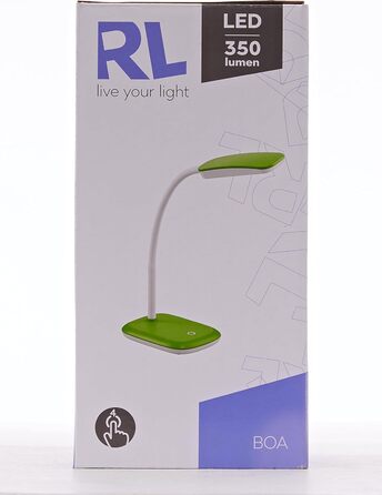 Настільна лампа Reality Leuchten Boa, акрилова, 3.5 Вт, LED, зелена