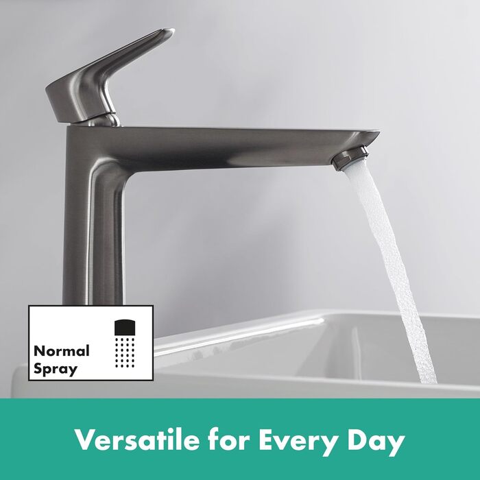 Змішувач для ванної кімнати Hansgrohe Talis E з висотою виливу 110 мм, економічний (EcoSmart), чорний матовий хром