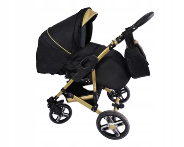 Дитячий візок X-Trall Pram 3в1, чорно-золотий