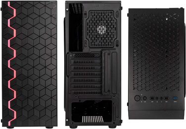 Корпус для ПК Kolink Inspire K8 ARGB Midi-Tower, загартоване скло, чорний, ігровий комп'ютерний корпус з підсвічуванням RGB