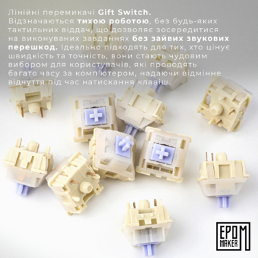 Клавіатура механічна бездротова EPOMAKER AK820 Pro Gift Switch Black (AK820-PRO-B-G)