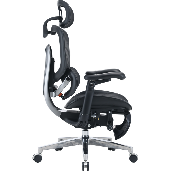 Крісло офісне Sihoo C500 V2 Black з підставкою для ніг