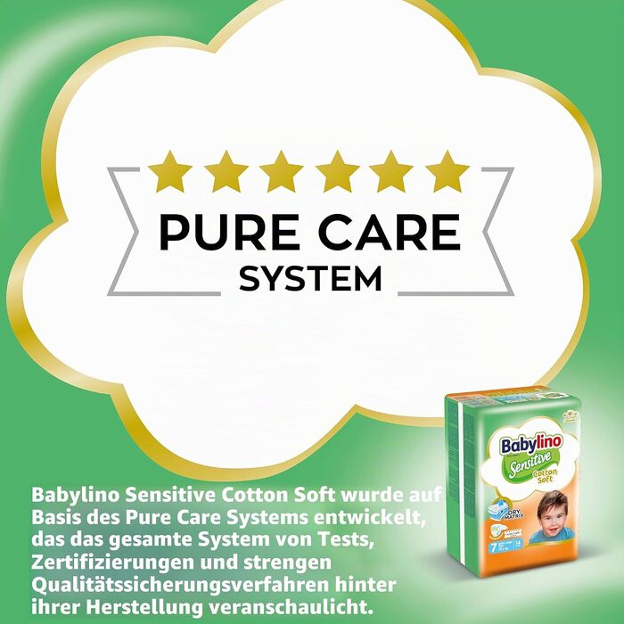 Дитячі підгузки Babylino Sensitive розмір 5 Junior (11-16 кг), 132 шт.