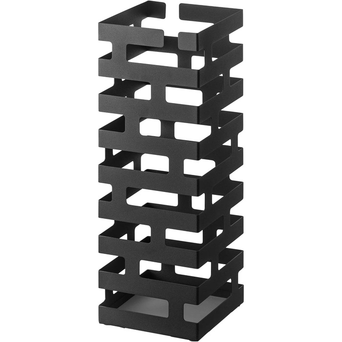 Підставка для парасольок Yamazaki 2363 BRICK, чорна, сталева, мінімалістичний дизайн, 15x15x43 см