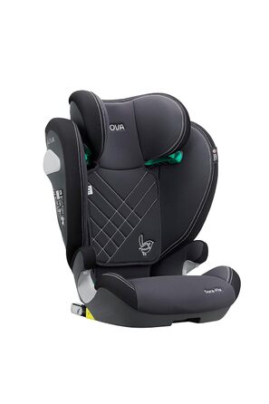 Дитяче автокрісло AVOVA Sora-Fix сіре та чорне, 100-150 см, 4-12 років, із Isofix, бустер