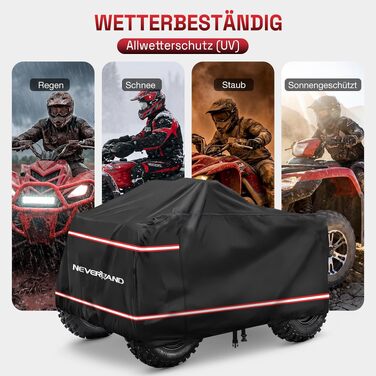 Водонепроникний чохол для квадроцикла NEVERLAND Quad ATV XXXL (256 x 110 x 120 см), чорно-сріблястий