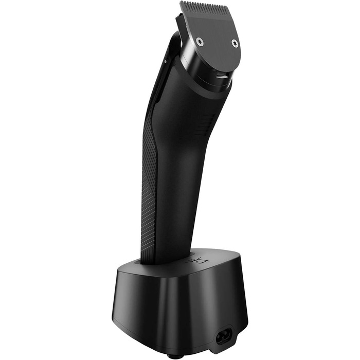 Машинка для стрижки GRUNDIG MGK 9030 ProClub, сенсор для бороди, вологе та сухе використання, літій-іонний акумулятор, титанове лезо, чорний/червоний