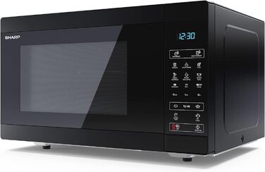 Мікрохвильова піч SHARP MS51EB, 900 Вт, 5 режимів, розмір 51,3x30,6x39,4 см, чорна, з функцією розморожування