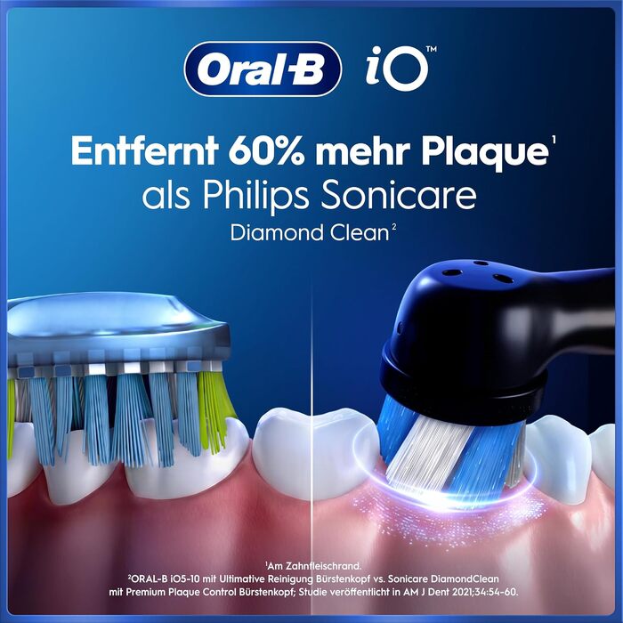 Електрична зубна щітка Oral-B iO Series 5, Matt Black (чорна матова), 1 щітка + 3 смінні насадки та футляр