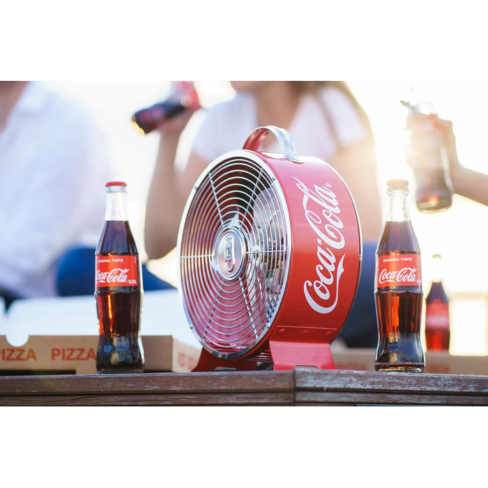 Вентилятор настільний Coca Cola Vintage °CUBES - ретро вентилятор для дому та офісу, червоний