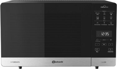 Мікрохвильова піч Bauknecht MW 59 MB, 25 л, 800 Вт, з кварцовим грилем 900 Вт, 3D-система, автоматичні програми, настільна, чорна